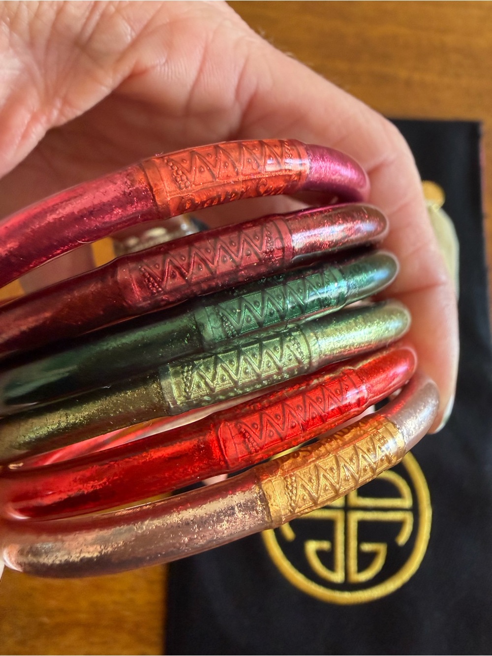NWT BuDhaGirl Layover Stack All-Weather Bangle Set - Small - Picture 8 of 12